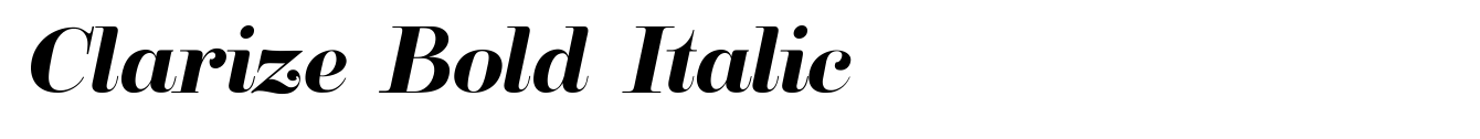 Clarize Bold Italic